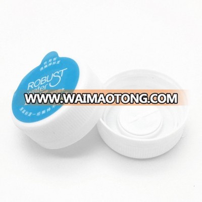 Non spill 38mm water bottle white closure